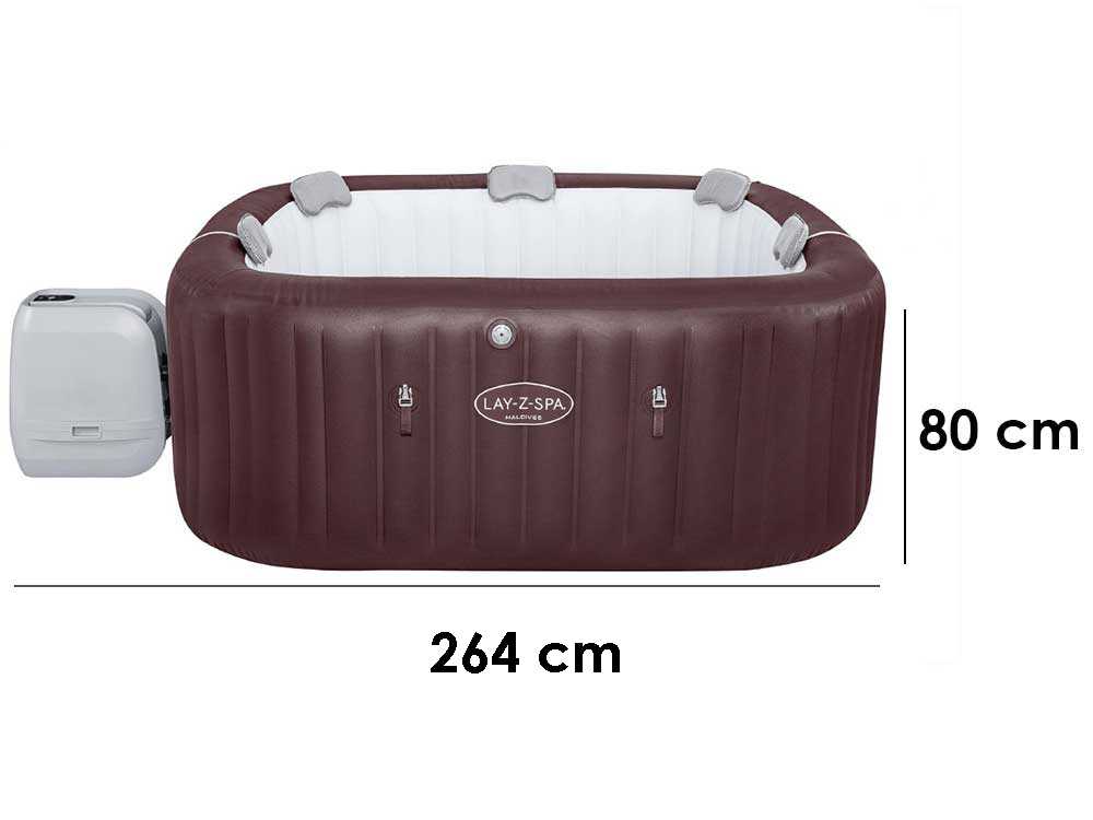 Bestway Lay-Z-Spa Maldives HydroJet Pro 6001U - 201x201x80 cm - Piscina hidromasaje spa