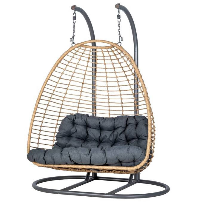 Silla colgante huevo con soporte AJAR Pizarra